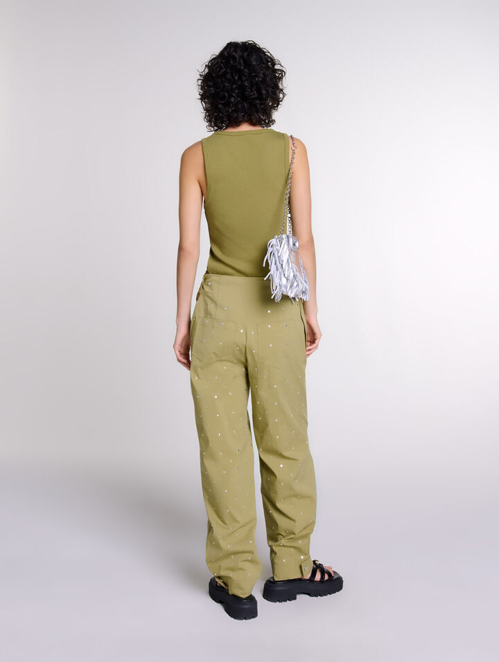 Pantalon baggy clouté