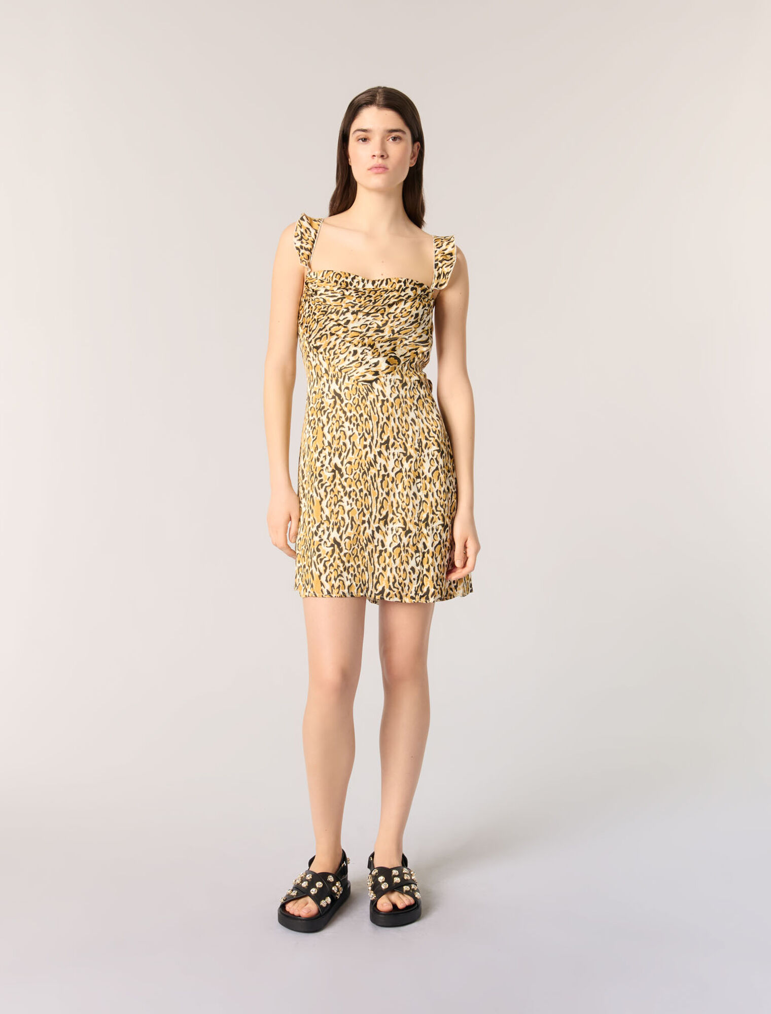 Robe courte imprimé leopard