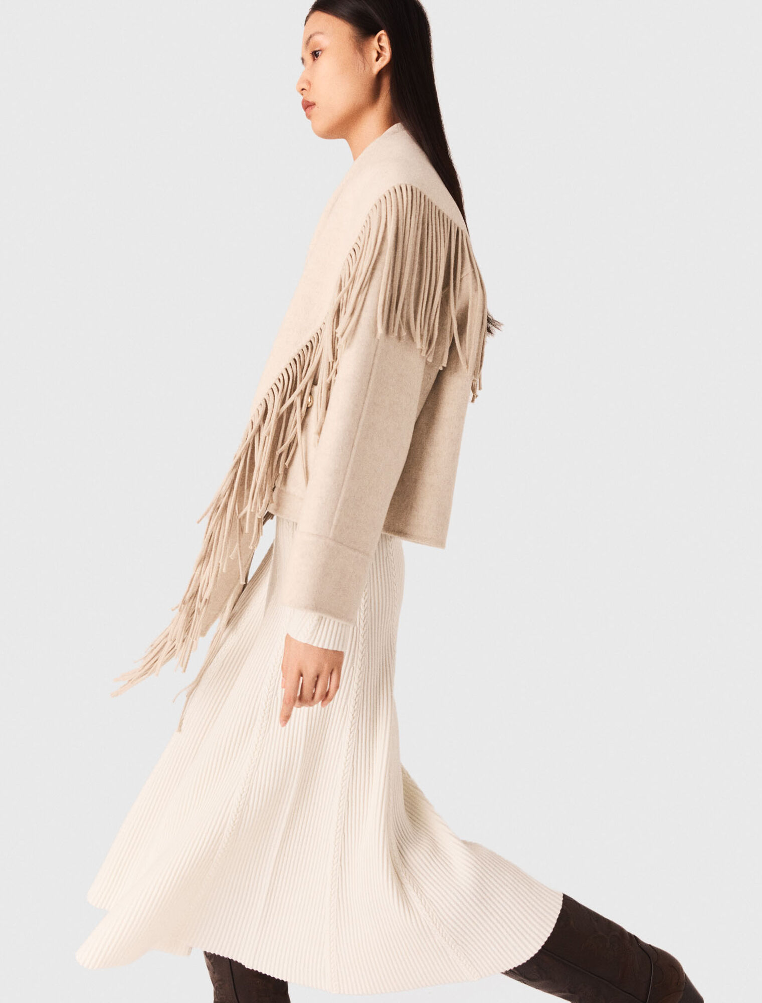 Manteau court en laine