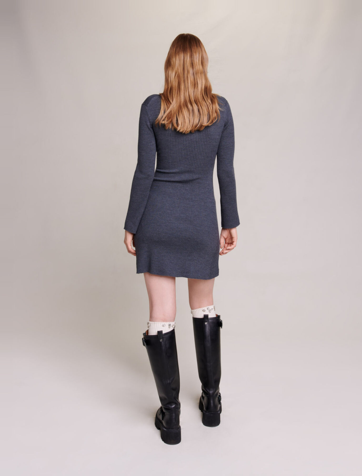 Robe courte en maille