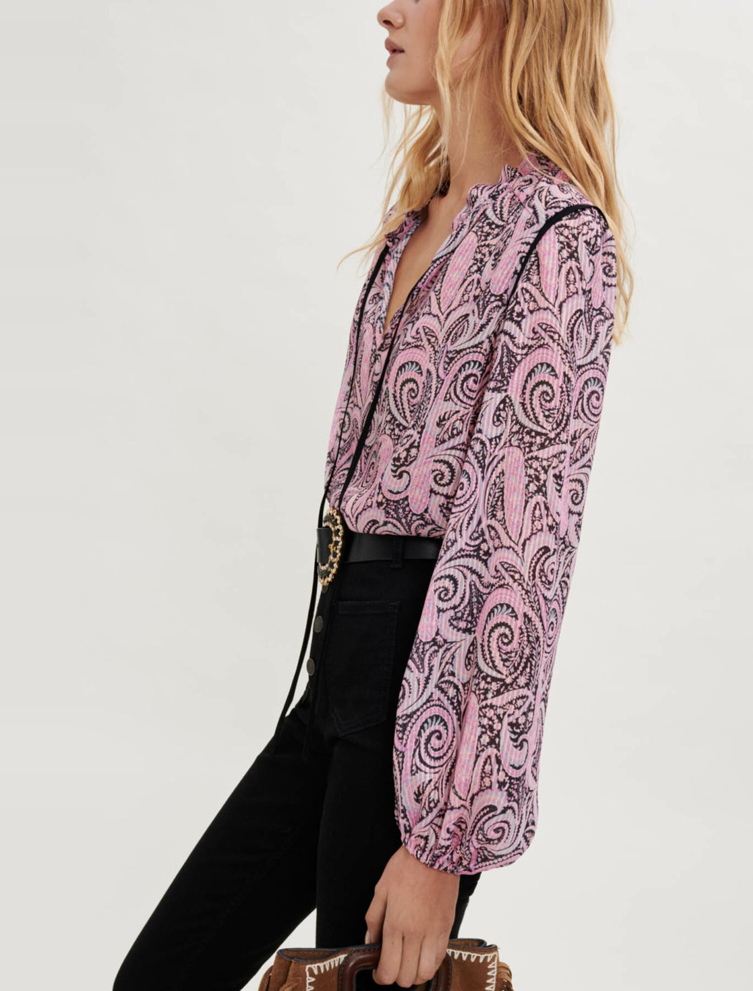 Top fluide imprimé Paisley 