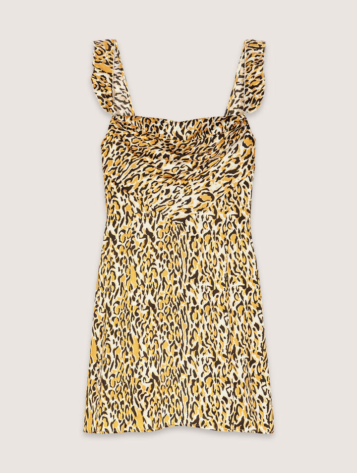 Robe courte imprimé leopard
