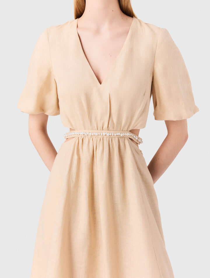Robe longue en lin