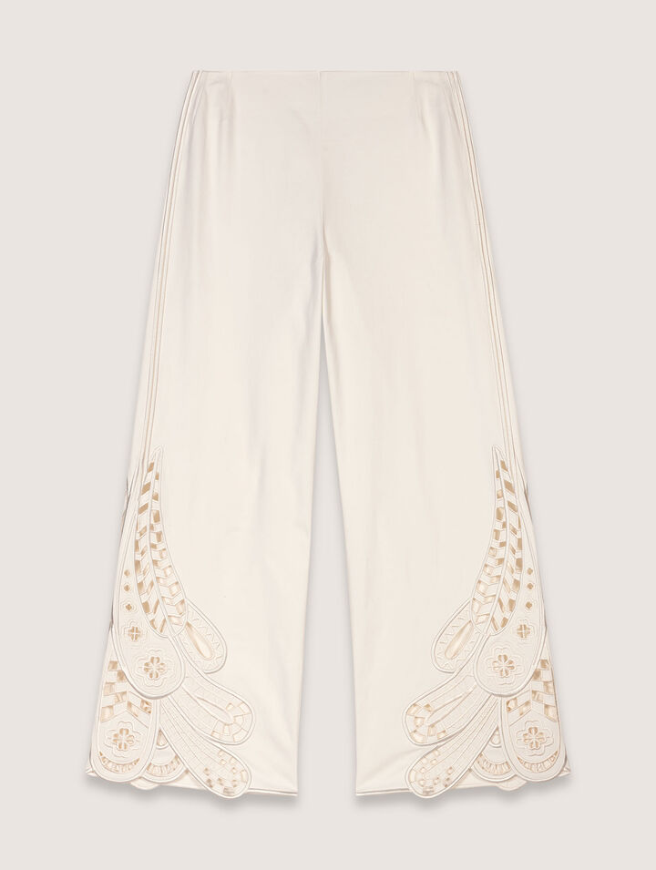 Pantalon brodé