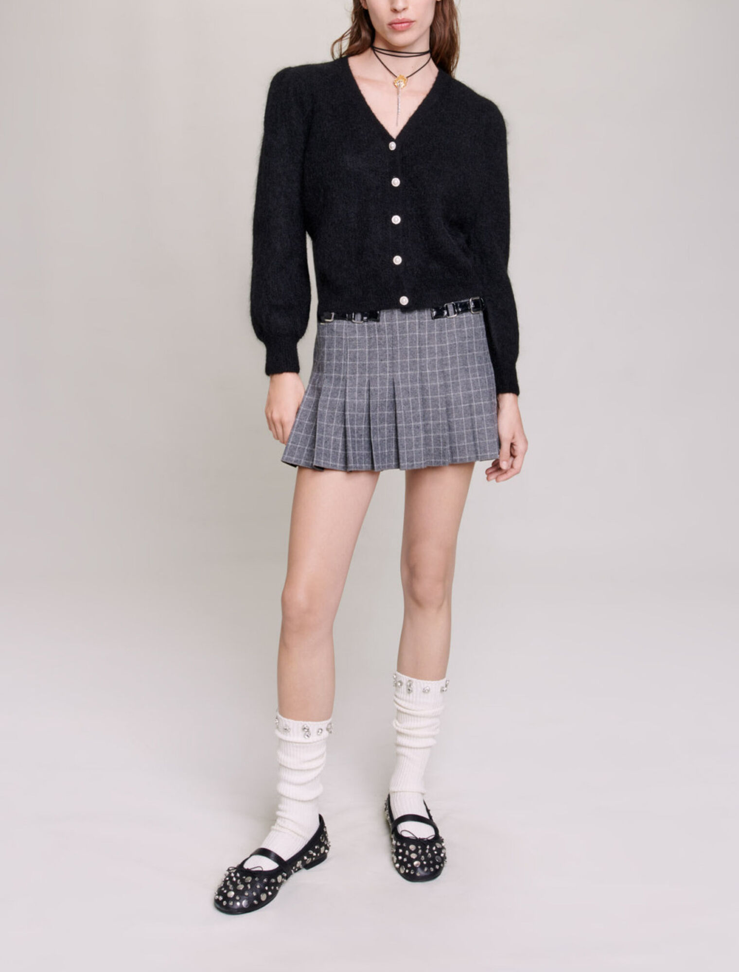 Cardigan en laine et mohair