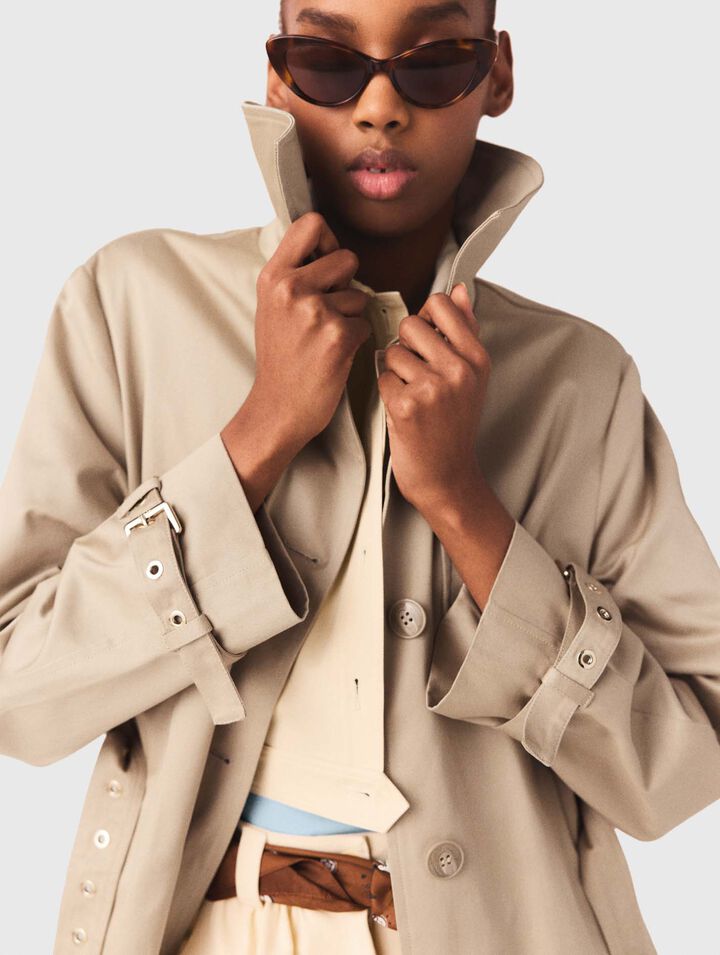 Trench avec capuche amovible