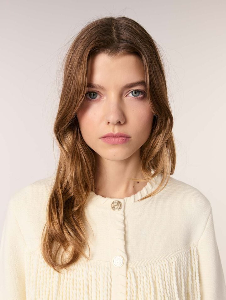 Cardigan à franges