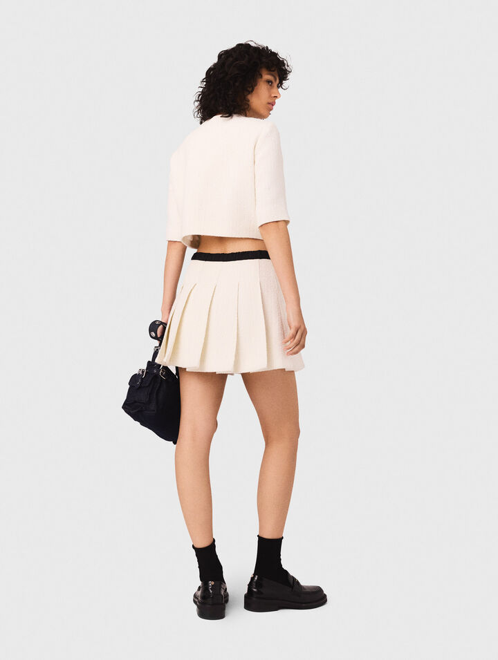 Short trompe l'œil en tweed