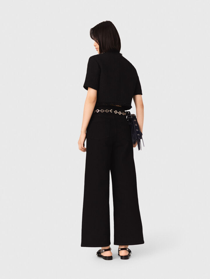 Veste court en tweed brillant