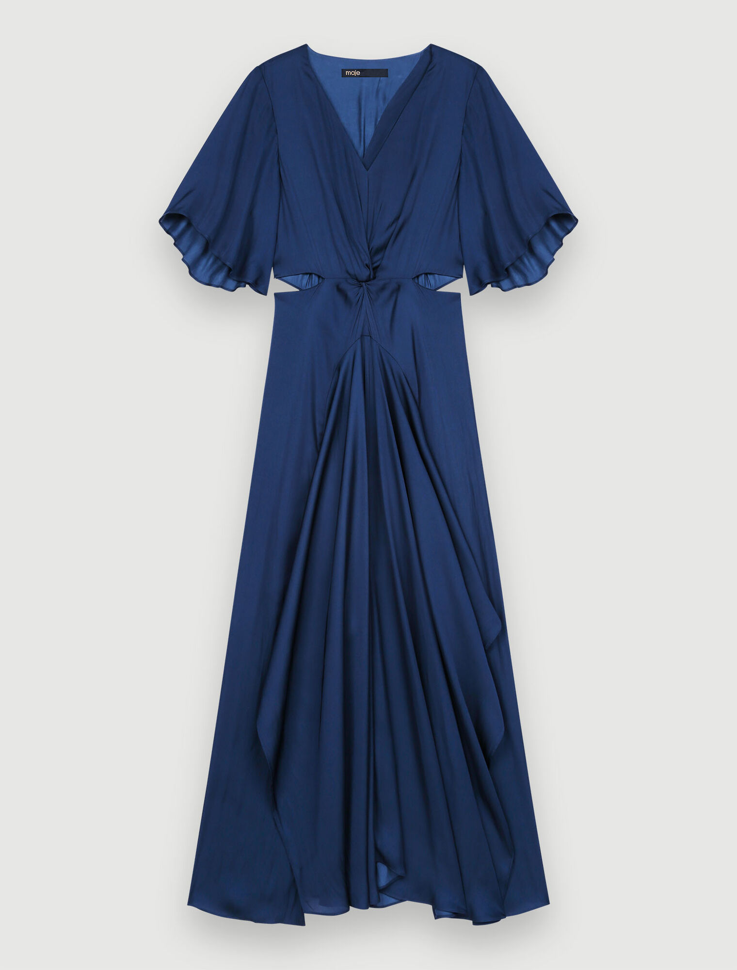 Robe foulard en satin fluide