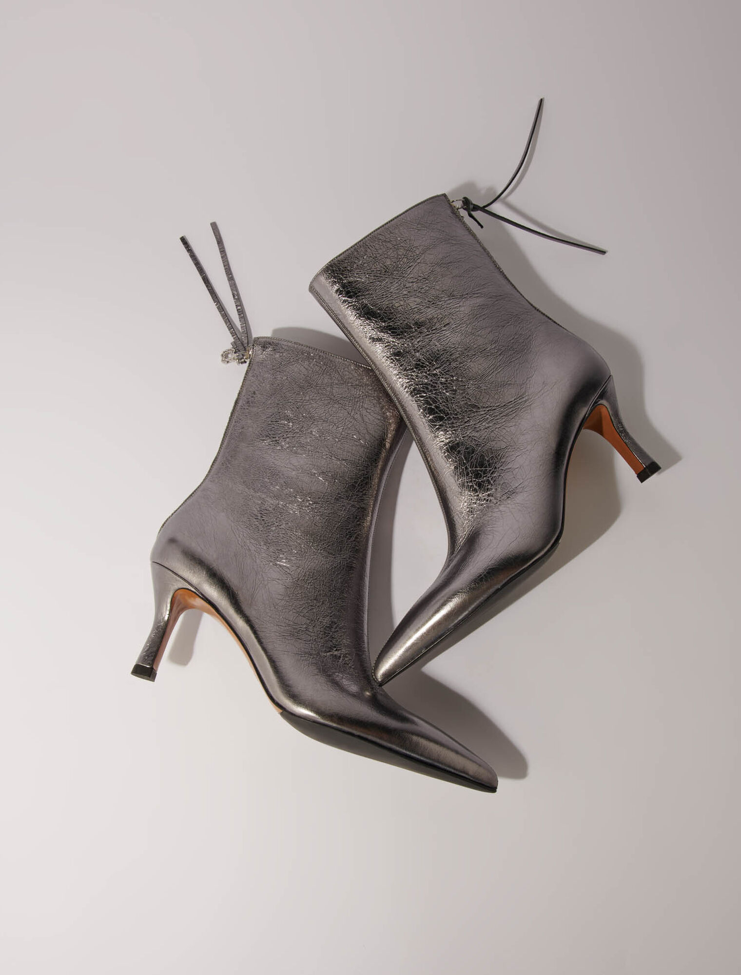 Bottines à bout pointu métalisé