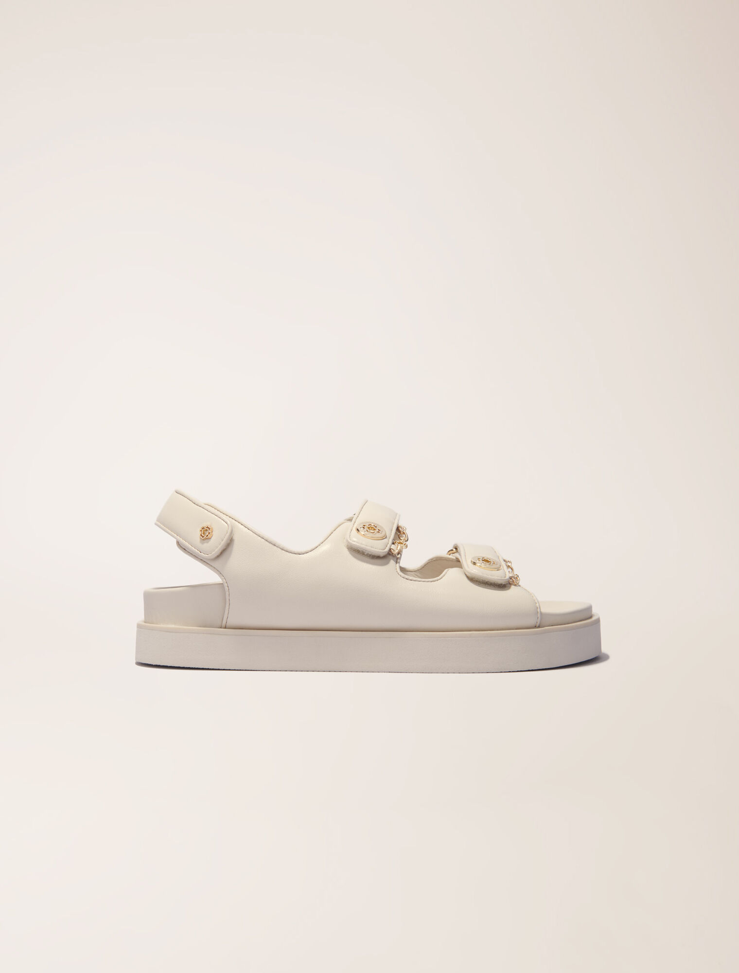 Sandales plates en cuir
