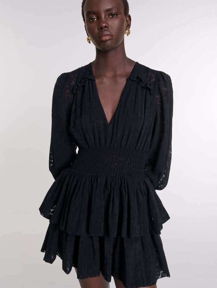 Robe trompe l'œil à motif 