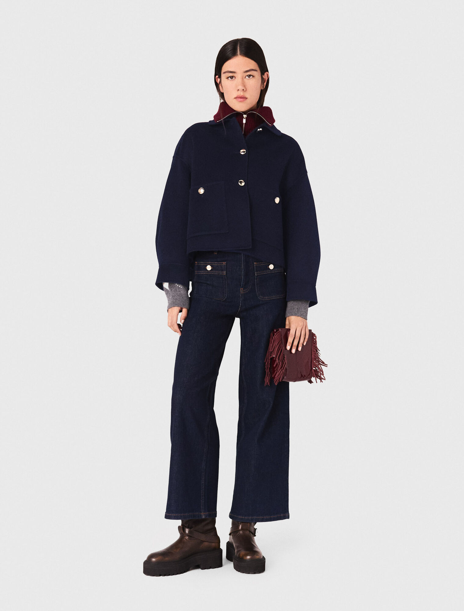 Veste courte en laine