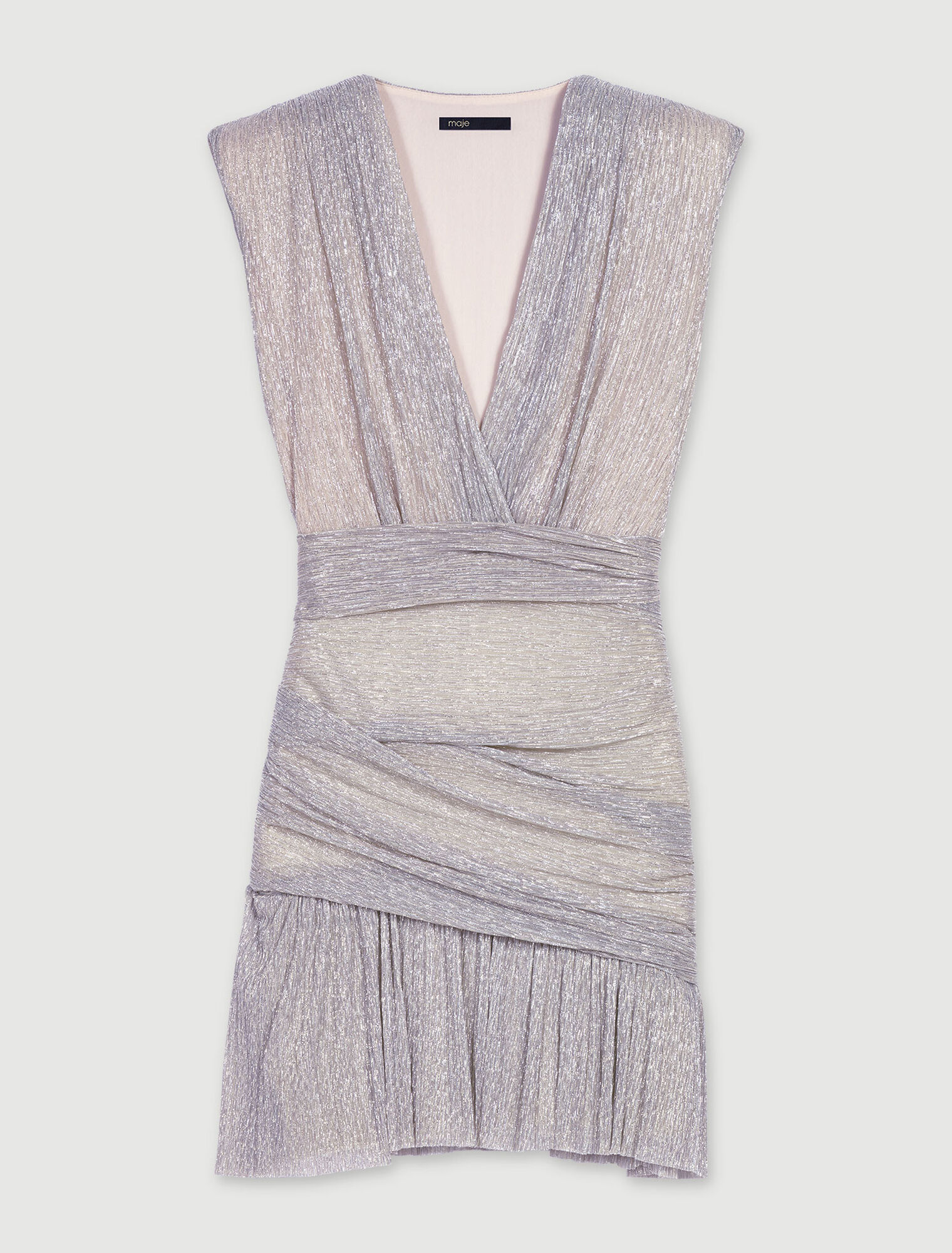 Robe courte métallisée