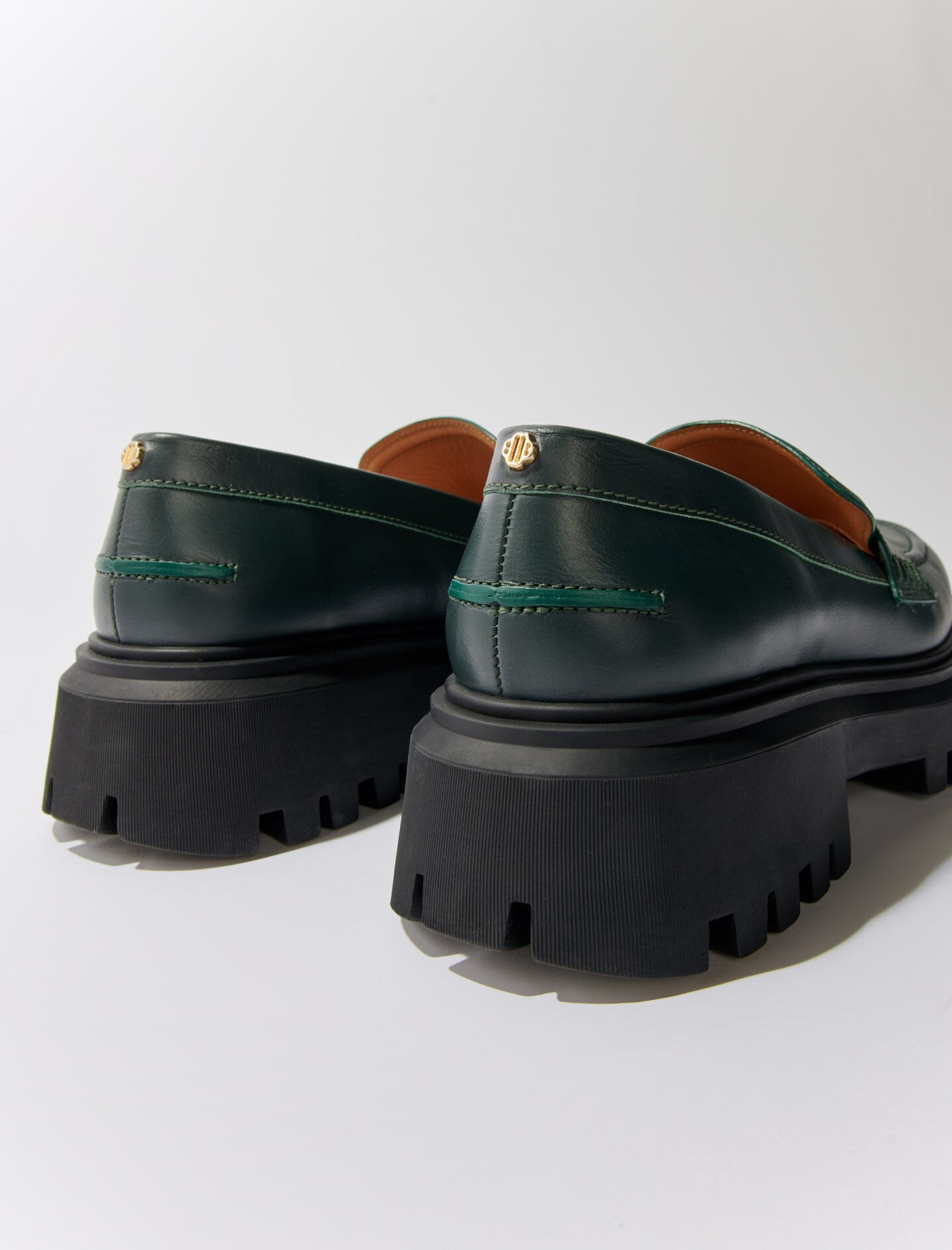 Mocassins en cuir a plateforme Chaussures Maje