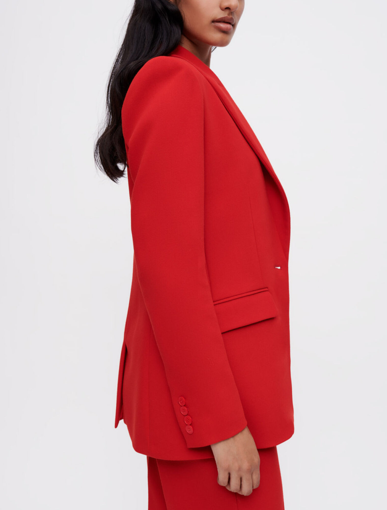Veste de tailleur rouge