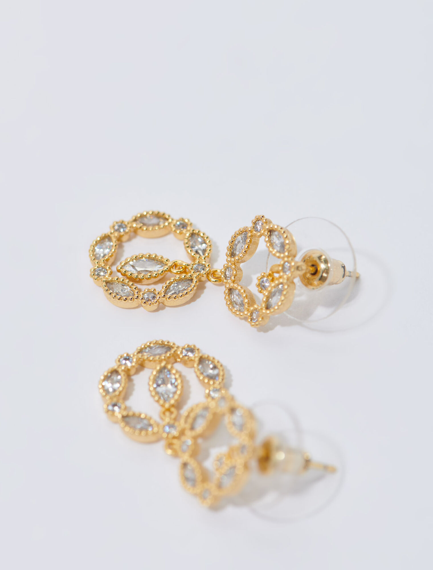 Boucles d'oreilles pendantes à strass