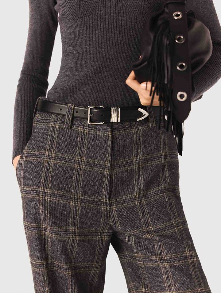 Pantalon de tailleur à carreaux