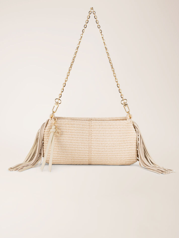 Pochette Miss M pouch effet raphia
