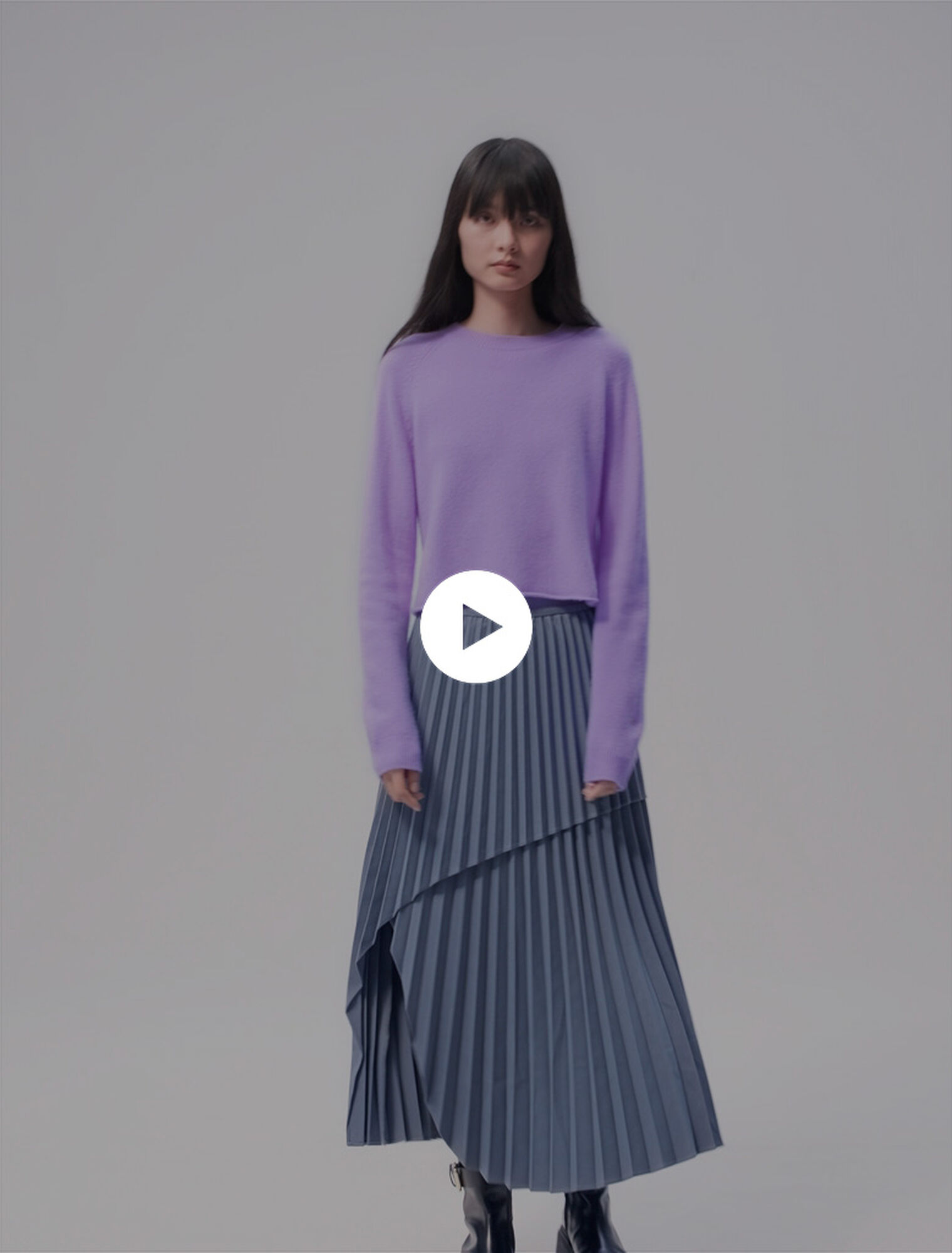 Jupe plissée asymétrique