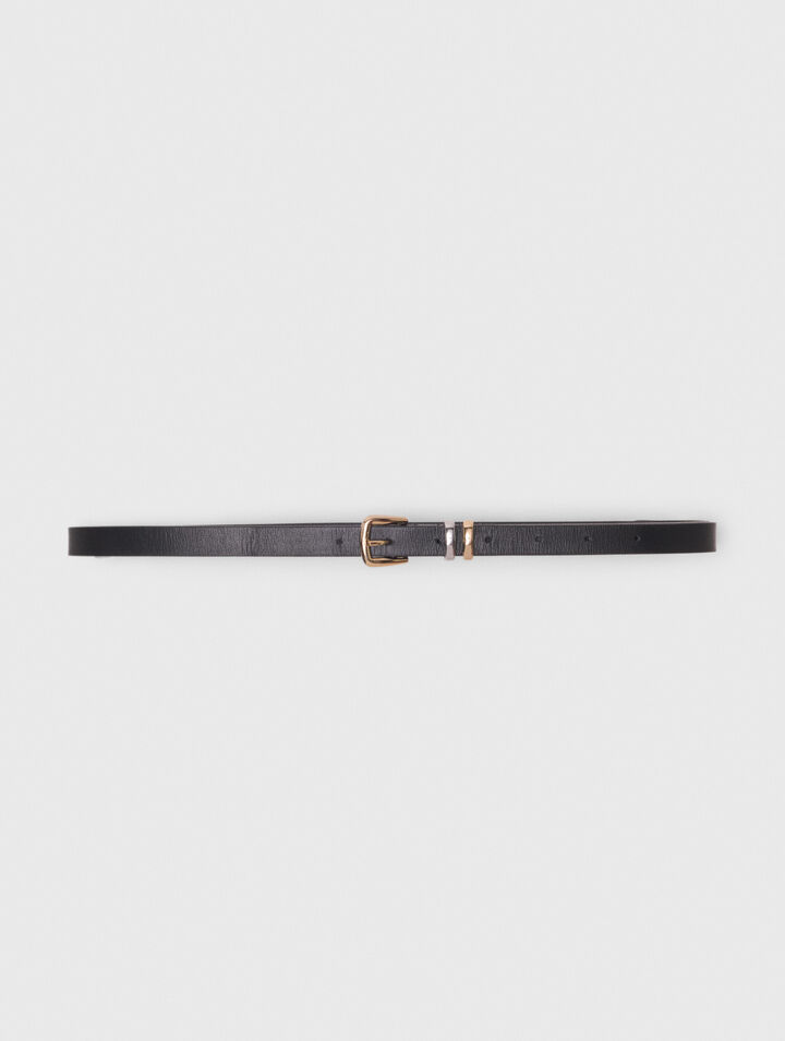 Ceinture fine et boucle carrée