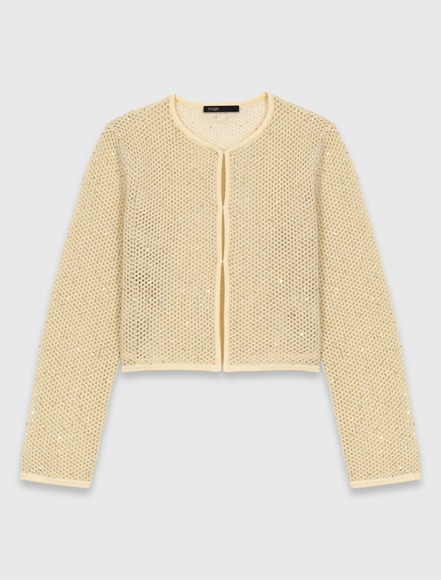 Cardigan en maille strass&eacute;e