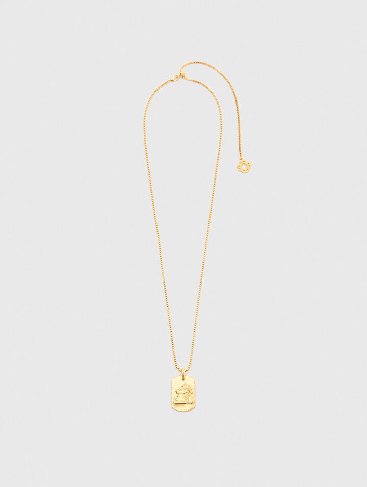 Collier plaque signe du zodiaque