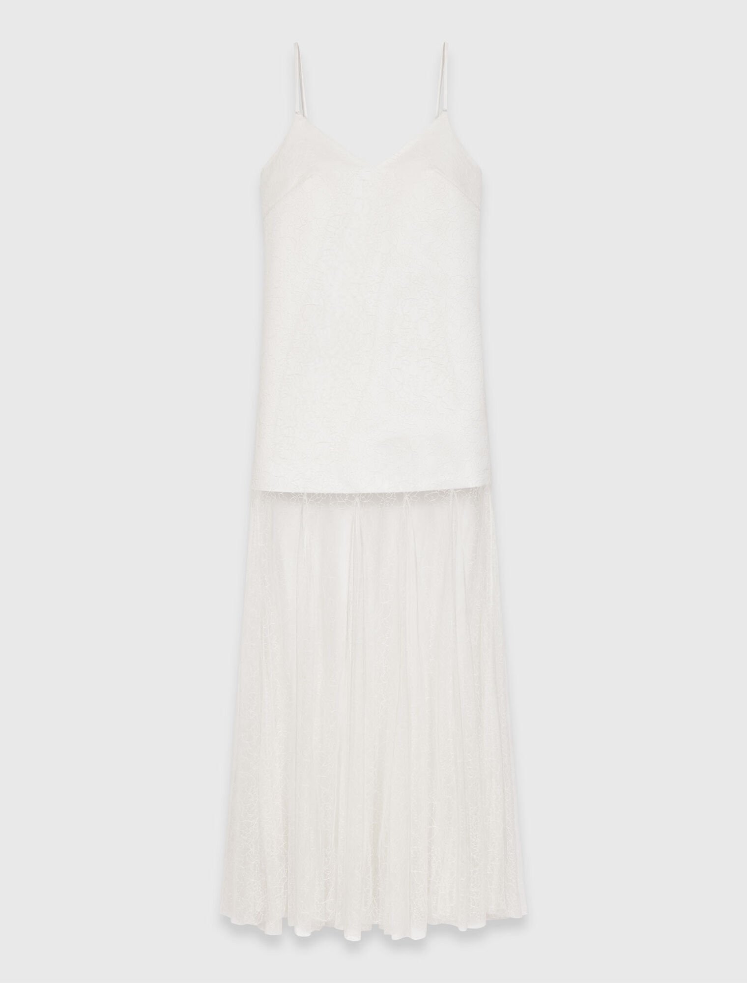 Robe en taffetas et dentelle