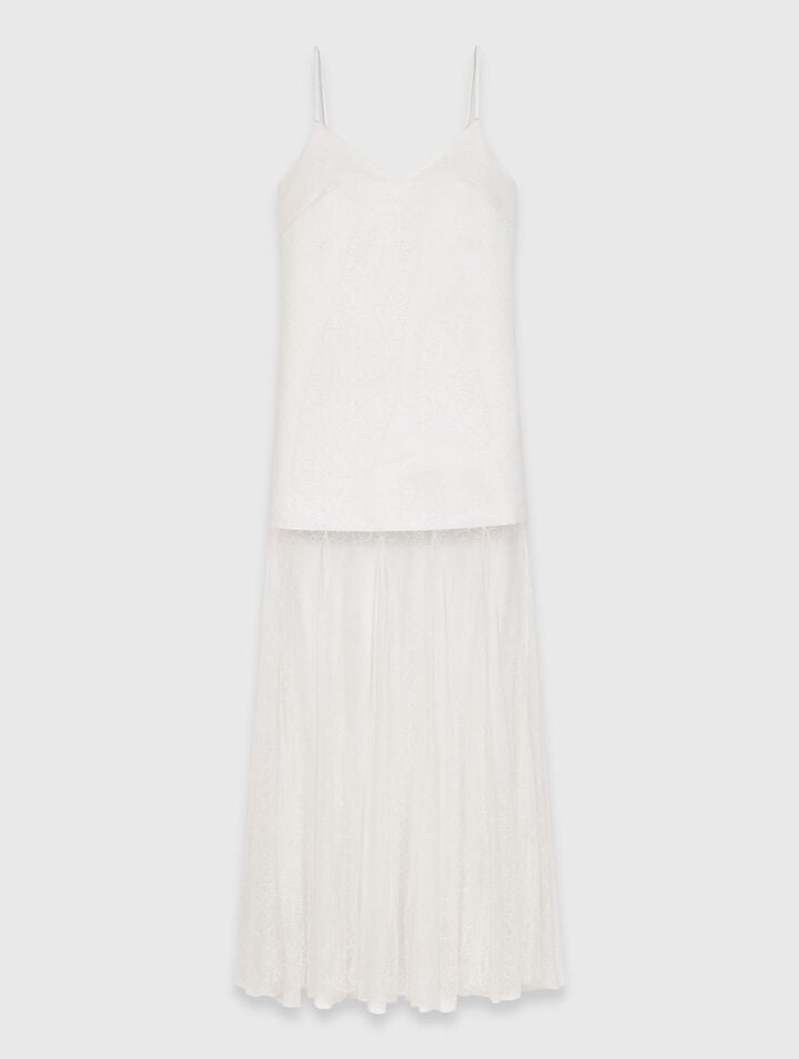 Robe en taffetas et dentelle