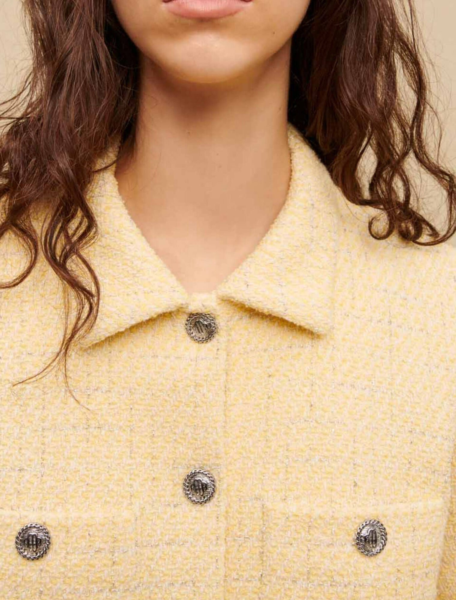 Veste de tailleur courte en tweed