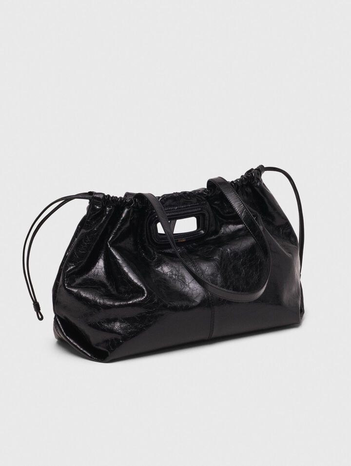 Sac M tote en cuir craquelé