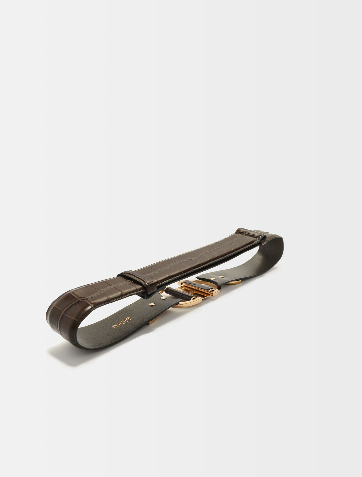 Ceinture en cuir double m Maje