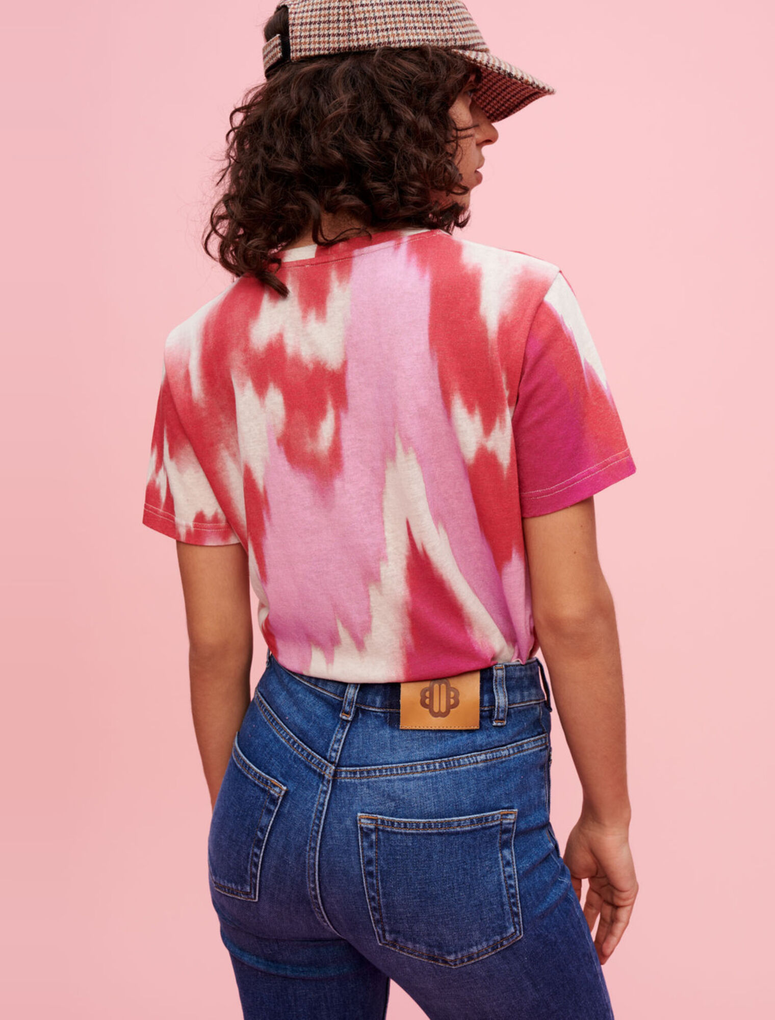 Tee shirt Tie and Dye fuchsia