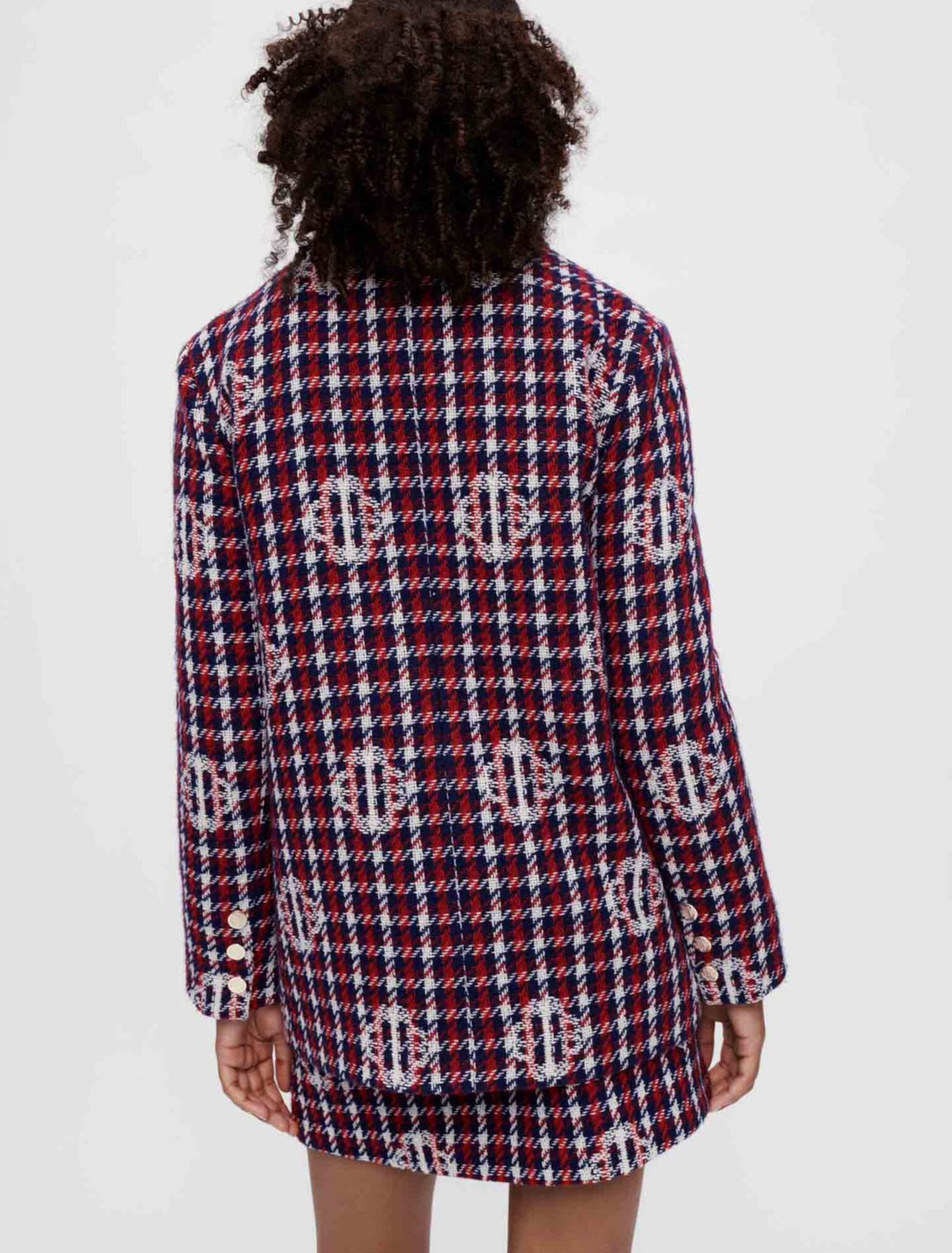 Veste jacquard Clover à carreaux