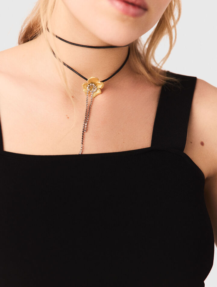 Collier ras de cou fleur