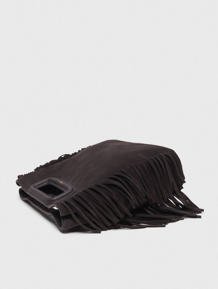 Sac M en cuir suède