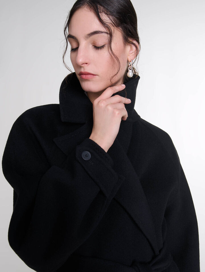 Manteau mi-long double face