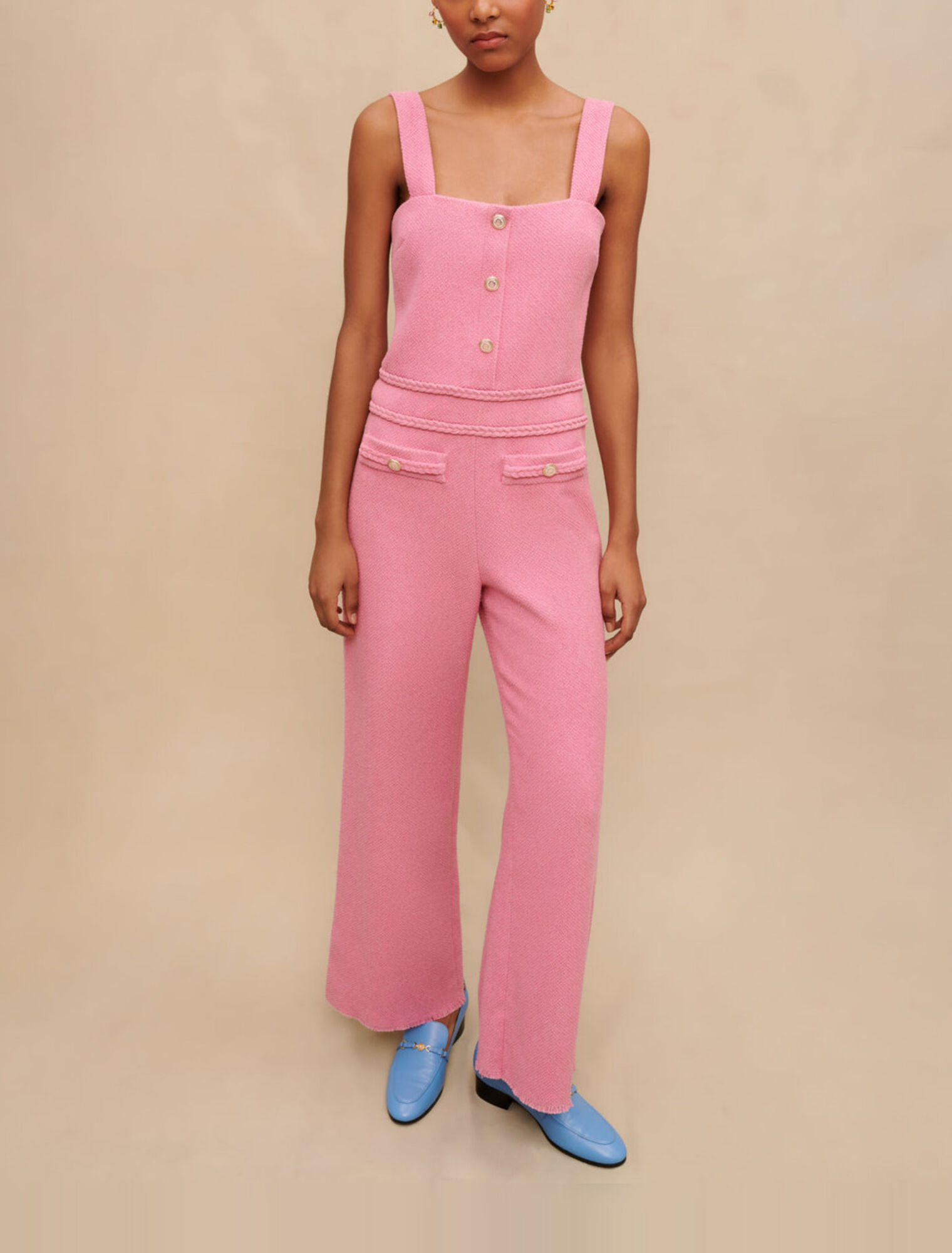Combinaison pantalon en tweed