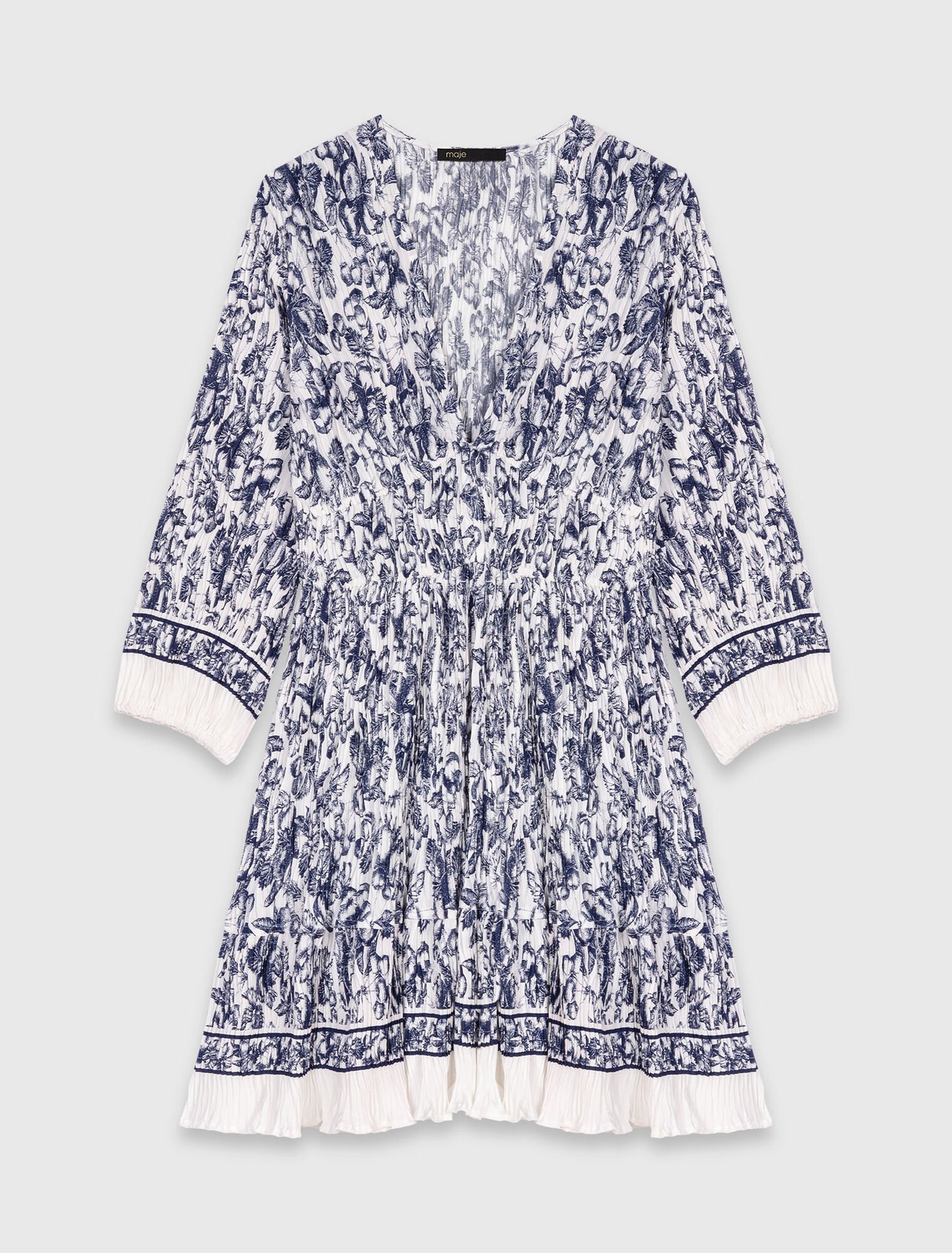 Robe plissée imprimée
