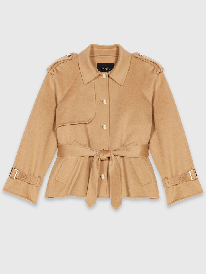Manteau court double face