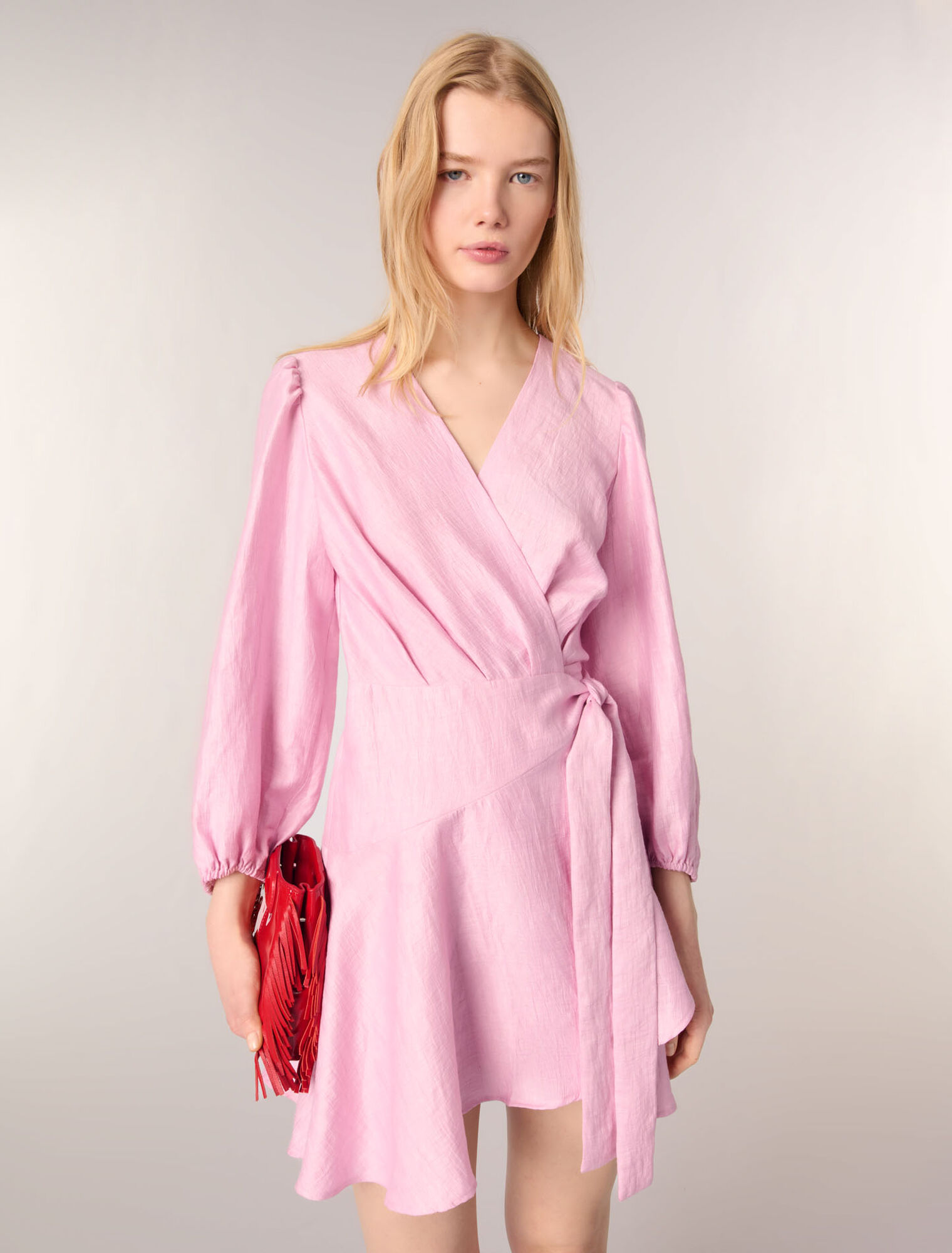 Robe portefeuille en lin