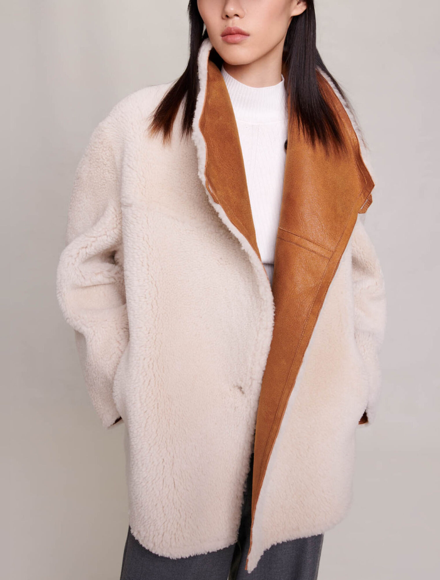 Manteau court réversible