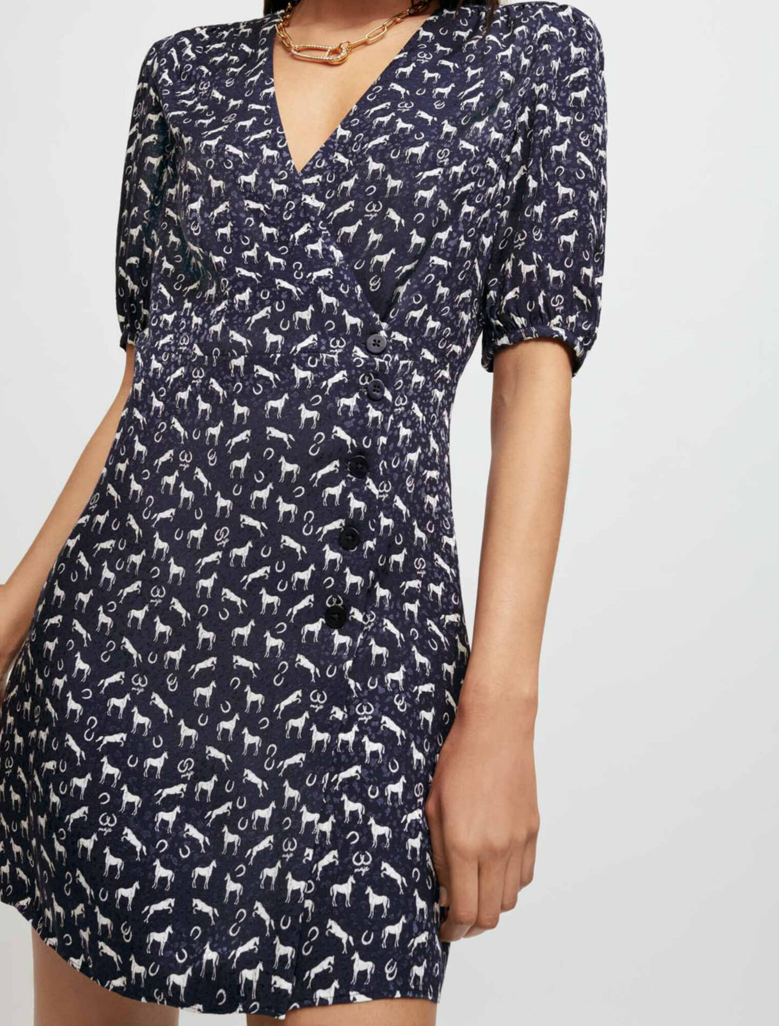 Robe en Jacquard imprimé chevaux