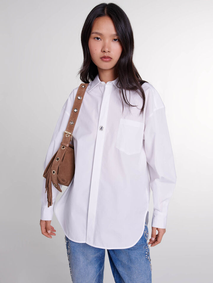 Chemise oversize en popeline