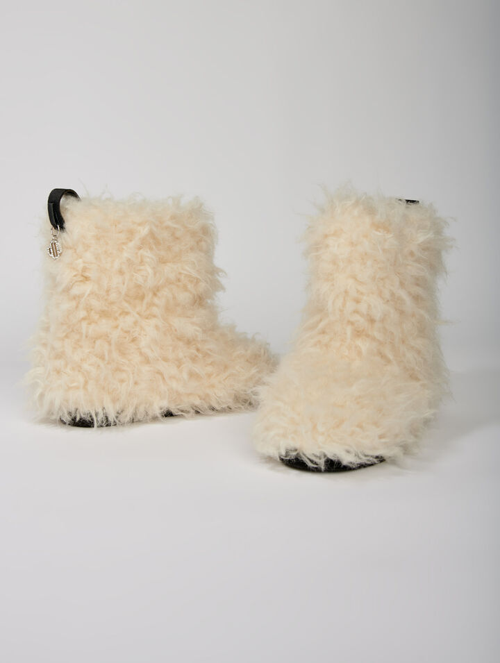 Bottines en fausse fourrure