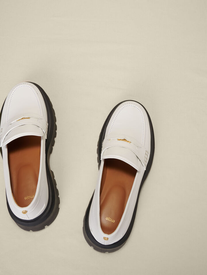 Mocassins en cuir à plateforme