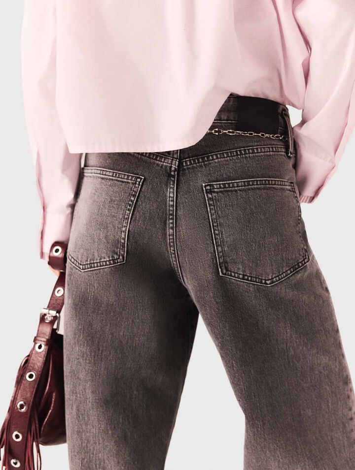 Jean large à ceinture maillons