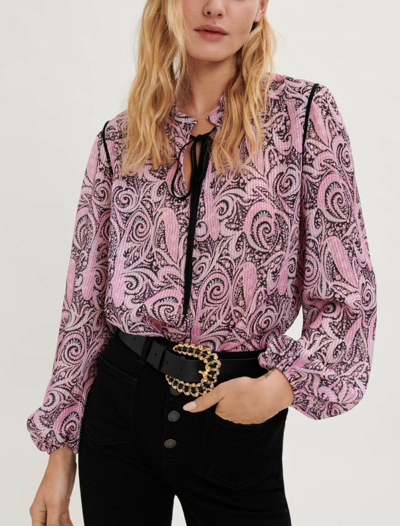 Top fluide imprimé Paisley 