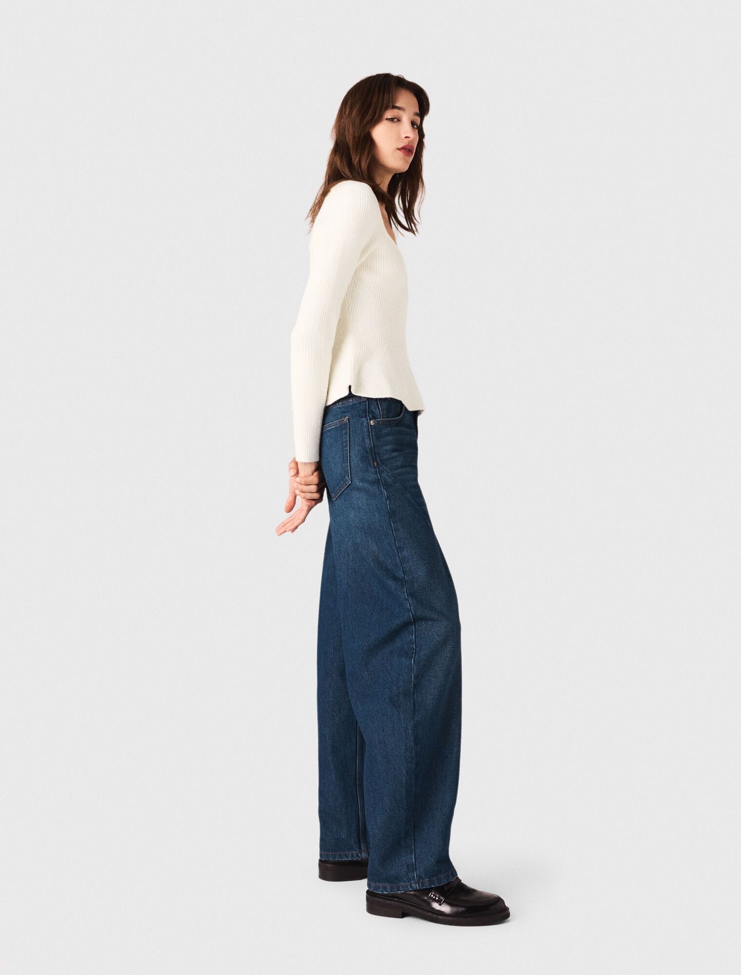 Pull à taille péplum